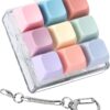 Axlksia Keyboard Fidget Toy, Fidget Clicker Keyboard Fidget Keychain, Button Fidget Gifts for Adults to Relieve Stress and Pass Time (Style C)