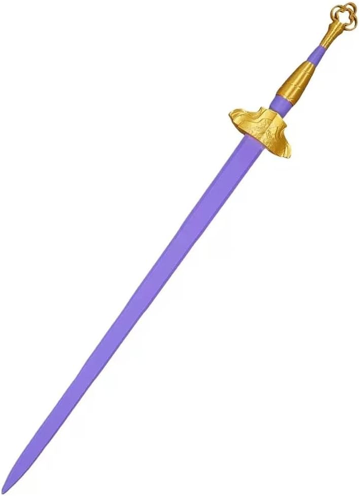 Lliod Rumi's Sword, Silver Fantasy Weapon, Cosplay & Halloween Costume Accessory, Cartoon Movie Prop, Anime Collectible for Fans (Purple)
